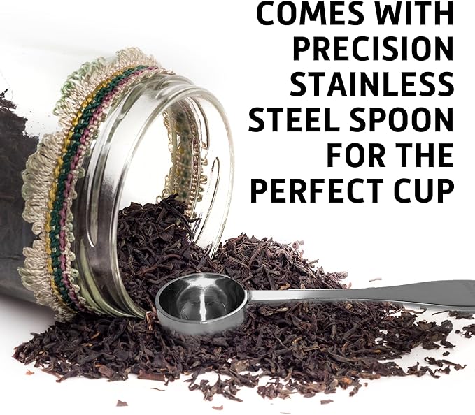 Sou Zen Tea Infuser (2 Pack & Teaspoon Scoop) | Extra Fine Hex Mesh Loose Leaf Tea Strainers | 304 Stainless Steel Tea Steeper with Extended Chain Hook | Perfect for Brewing Loose Tea, Herbs & Spices - Bloomnest