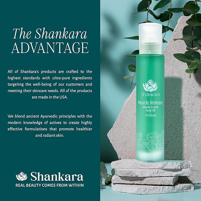 Shankara Body Massage Oil for Muscle Relief – Sore Muscle & Joint Care with Lavender & Arnica – Aromatic Oil Massager for Body Relax & Hydration – Body Oil for Women (100 ml)