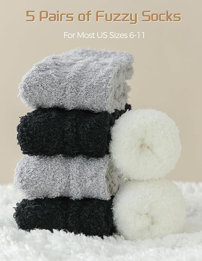 TEHOOK Warm & Cozy Valentines Gifts for Women, Fluffy Fuzzy Plush Sleeping Slipper Socks - Soft Warm Fabric - Bloomnest