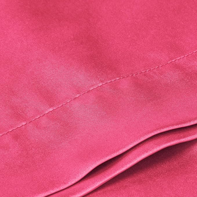 BEDELITE Satin Body Pillow Cover, Super Soft and Cooling Body Pillow Pillowcase for Hair and Skin, Breathable Silky Full Long Pillowcase Cover(20"x54", Hot Pink) - Bloomnest