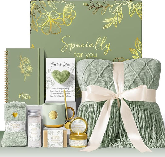 Self Care Gifts for Women Get Well Soon Gift Baskets, Birthday Gifts for Women Spa Care Package,Sympathy Inspirational Thinking of You Valentines Day Gift Set for Her Wife Girlfriend Mom Sister Friend - Bloomnest