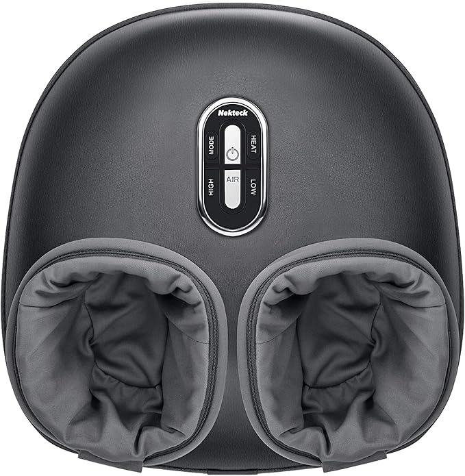 Nekteck Shiatsu Foot Massager with Heat, FSA Eligible Deep Kneading Therapy Air Compression, HSA Feet Massage Improve Blood Circulation Foot Wellness Soothing Pain Relief, Relax for Home Office Use - Bloomnest