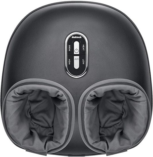 Nekteck Shiatsu Foot Massager with Heat, FSA Eligible Deep Kneading Therapy Air Compression, HSA Feet Massage Improve Blood Circulation Foot Wellness Soothing Pain Relief, Relax for Home Office Use - Bloomnest