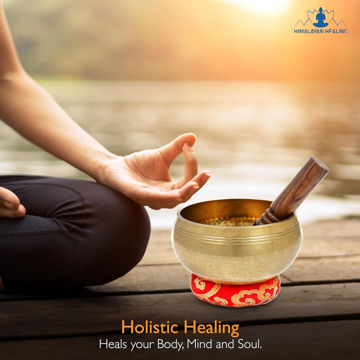 Large Master healing Tibetan Singing bowls set 6" ~ Meditation Sound Bowl hand Hammered in Nepal For Yoga, Meditation, Mindfulness, Healing & Chakra balancing~ (6 Inch)