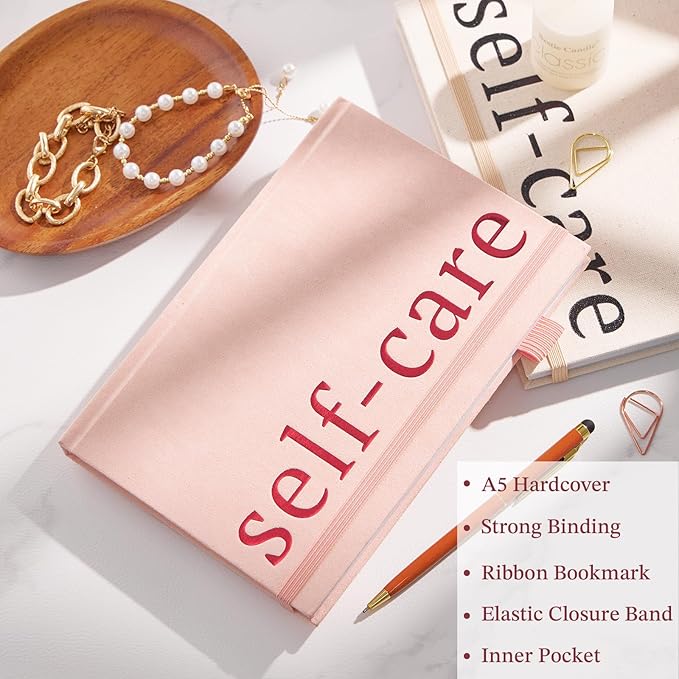 5 MINUTES A DAY Self-Care Journal with Prompts – Daily Reflection Notebook – Mental Health Journal for More Positivity, Anxiety & Guided Journal for Women, ADHD Planner with Mood Tracker, A5 (Pink) 5MINUTESADAY