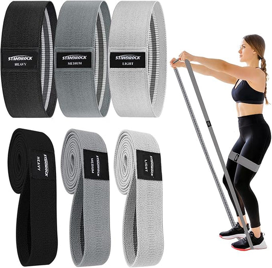 Fabric Resistance Bands for Working Out, 3 and 4 Levels Booty Bands Long Resistance Bands for Women and Men | Elastic Bands for Exercise Bands Resistance Workout Bands Resistance - Bloomnest