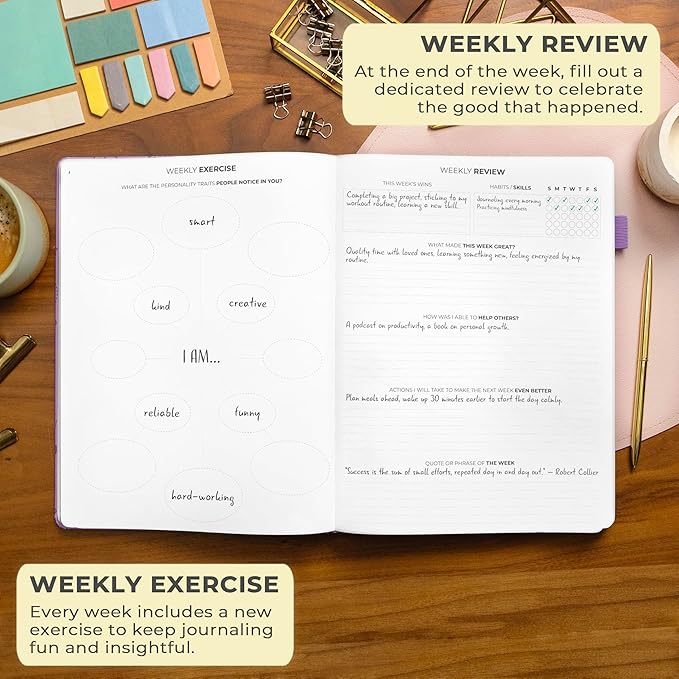 Clever Fox Gratitude Journal Large – Happiness, Positivity & Affirmation Journal – Inspirational Daily Notebook, 3 Months, 8.3x11” (Lavender) - Bloomnest