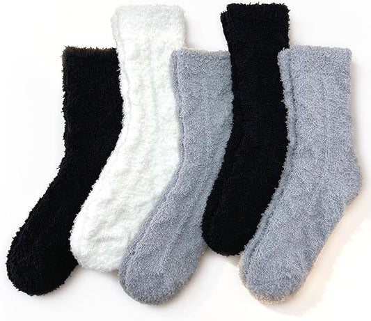 TEHOOK Warm & Cozy Valentines Gifts for Women, Fluffy Fuzzy Plush Sleeping Slipper Socks - Soft Warm Fabric
