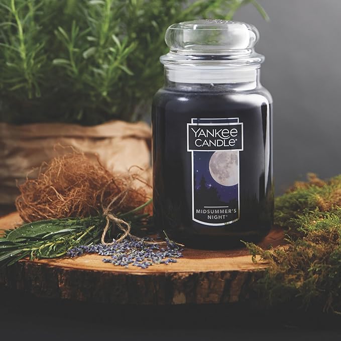 Yankee Candle MidSummer's Night Scented Classic Large Single Wick Jar Candle 22oz with Over 110 Hours of Burn Time Ideal for Dinner Parties Relaxing Saturdays and Special Occasions - Bloomnest