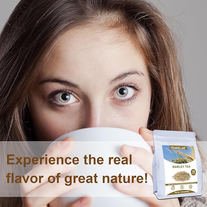 TEARELAE - Barley Bags - 4g x 50 Count - 100% Pure Natural Roated Barley Grains Herbal Tea - Mugicha - Non-GMO - Caffeine-free - Gently Sweet & Mellow - Bloomnest