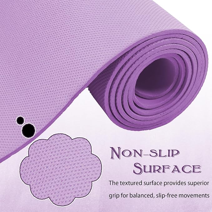 10 Pack Yoga Mats Bulk, 68'' x 24'' x 4mm Thick Yoga Mats for Kids and Adult Gym Mats Bundle Latex Free Exercise Mats with Non Slip Texture for Outdoor Yoga, Pilates or Workout - Bloomnest