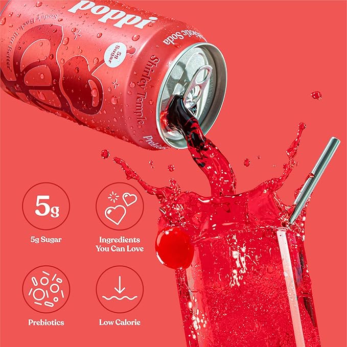 Poppi Sparkling Prebiotic Soda Beverage with Apple Cider Vinegar, Seltzer Water and Fruit Juice, Major Mix Variety Pack 12 Fl Oz, Pack of 12, Packaging May Vary - Bloomnest