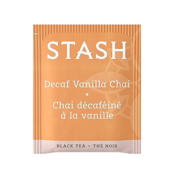 Stash Tea Decaf Vanilla Chai Tea, 6 Boxes With 18 Tea Bags Each (108 Tea Bags Total) - Bloomnest