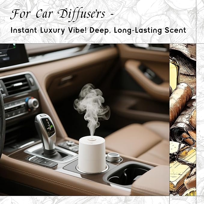 HIQILI Leather Fragrance Oil, Men's Scent, for Car Air Freshener Use, Soap, Candle, and Long-Lasting Perfume Making - 5.07 Fl Oz - Bloomnest