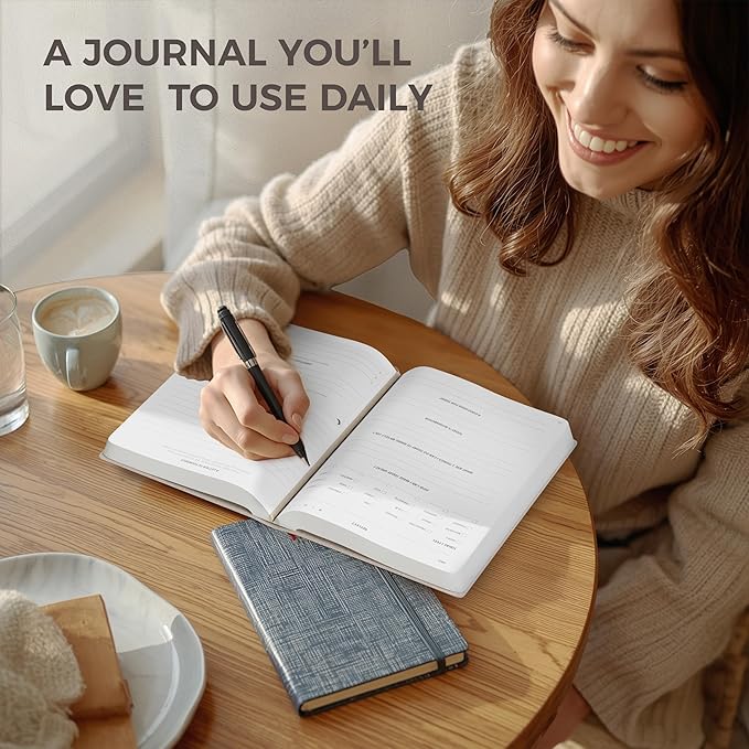 MindPanda Reflect Journal - The Ultimate Guided Journal with Daily Prompts For Gratitude, Mindfulness & Daily Reflection - Mood Tracker & Gratitude Log for Happiness & Self Care. Premium Non-Bleed - Bloomnest