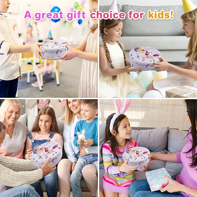 8PCS Kids' Bath Bomb Surprises, Charming Metal Gift Box, This Toy Bath Bombs Set Features Natural Organic Fizzy Bubble Bath Bombs, Ideal as Christmas Stocking Fillers for Girls, Boys, and Toddlers. - Bloomnest