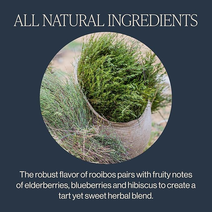 Rishi Tea Blueberry Rooibos Herbal Tea - Organic, Caffeine Free Loose Leaf Tea, Sweet & Tangy with Antioxidants, Ideal for Hot or Iced Tea - 16 Ounces, 45+ Servings - Bloomnest
