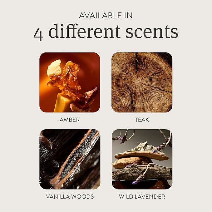 Drift Vanilla Woods Scented Candle - Clean Oil Premium Home Decor Fragrance - 60 Day Burn Time - 10.5 oz - Bloomnest