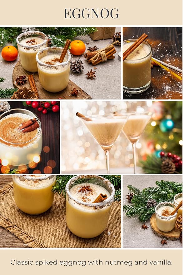 ECO CANDLE CO. Tea Light Candles, Eggnog, 10-Pack - Scents of Classic Eggnog, Nutmeg, & Vanilla - Recyclable, 100% Soy Wax, No Lead, Kraft Paper Label & Lid, Hand Poured - Bloomnest