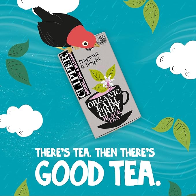 Clipper Tea, Earl Grey, Organic Tea with Citrus Begamot, Plant Based, Black Tea, Caffeinated British Tea, 6 Pack, 120 Unbleached Tea Bags - Bloomnest