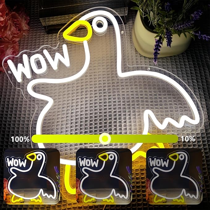 Silly Goose Neon Sign Dimmable Goose Neon Sign for Wall Decor goose Led Light Up Sign for Bedroom Kids Room Holiday Party Christmas Decorations - Bloomnest