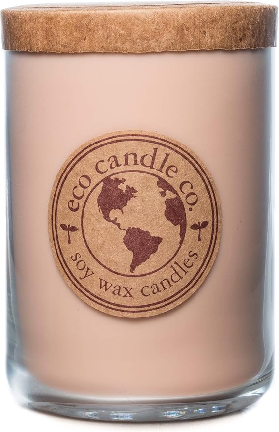 ECO CANDLE CO. Recycled Candle, Homesick, 26 oz. - Scents of Apples, Sugar, Butter, & Spices - 100% Soy Wax, No Lead, Kraft Paper Label & Lid, Hand Poured, Made from Midwest Grown Soybeans - Bloomnest