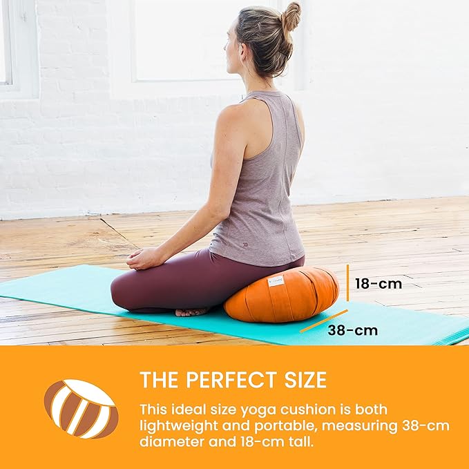 Meditation Cushion Sol Living Yoga Floor Pillow 100% Cotton Floor Cushion Removable Cover Firm Comfort Yoga Floor Cushion Seating for Adults Machine Washable Zafu Meditation Pillow Pouf Bolster Pillow
