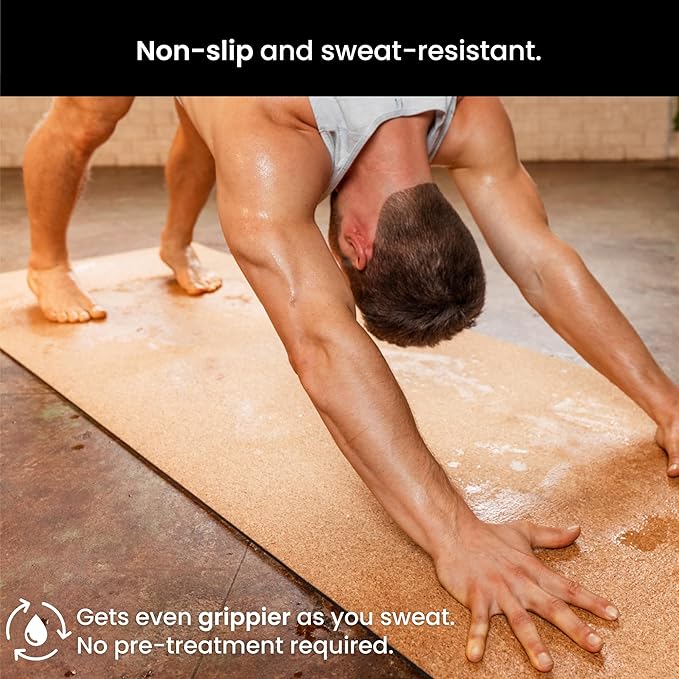 Luxury Cork Yoga Mat - Non Slip, Extra Thick Grip. Thicker, Longer, and Wider for More Comfort and Support. Tough Enough For Hot Yoga. Natural, Non Toxic, and Eco Friendly. Optional Alignment Lines. - Bloomnest