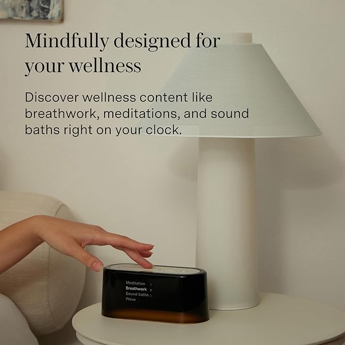 Loftie Alarm Clock with Sound Machine – Smart Alarm Clock with Light, White Noise, Bluetooth Speaker, Night Light Sound Machine, 100+ Sounds, Blackout Mode, No WiFi Mode, Optional Subscription - White - Bloomnest