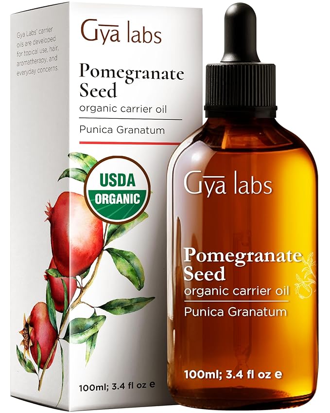 Gya Labs Pomegranate Seed Carrier Oil - 3.4 Fl Oz - for Hair, Skin, Face, Scalp & Body Massage - Bloomnest