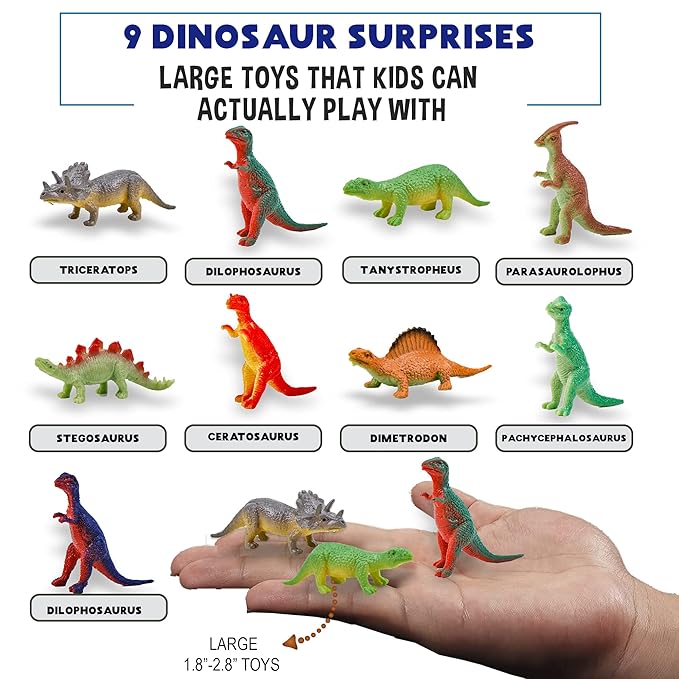 Bath Bombs for Kids with Surprise Toys Inside Plus Dinosaur Puzzle - 9 Organic Dino Egg Bath Bombs, Gentle and Kids Safe, Fizzy Balls with Rich Bubbles, Stocking Stuffers Christmas Gifts for Kids - Bloomnest