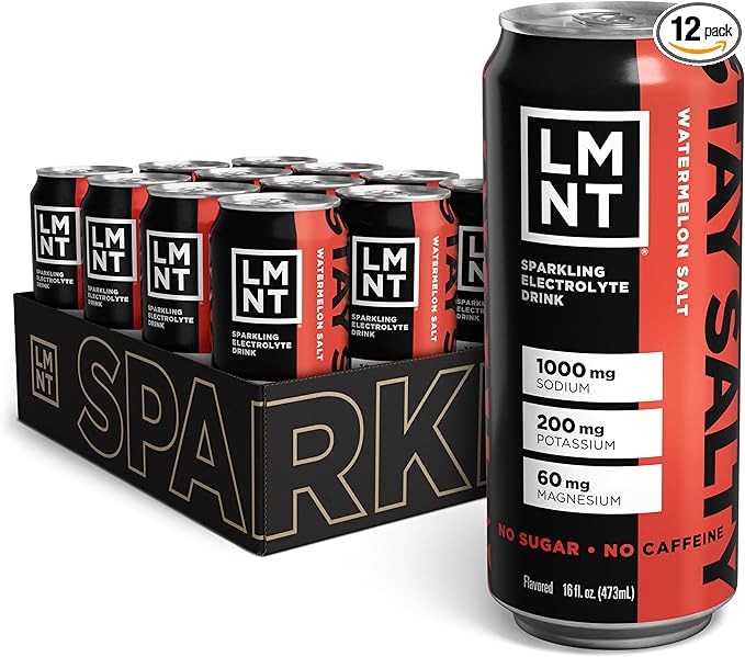 LMNT Sparkling Electrolyte Drink - Watermelon Salt | 12-Count - Bloomnest
