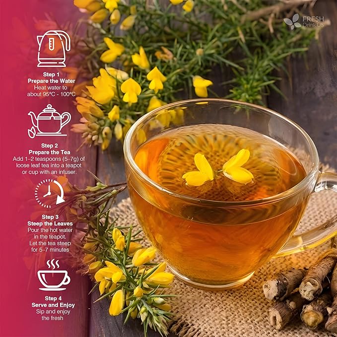 FreshDrinkUS, MenopauseSlim 40 Tea Bags – Herbal Blend with Rooibos, Dandelion Root, Matcha, Licorice, Cardamom & Black Cohosh – Smooth, Earthy Flavor – Premium Quality, Naturally Caffeine-Free Tea - Bloomnest