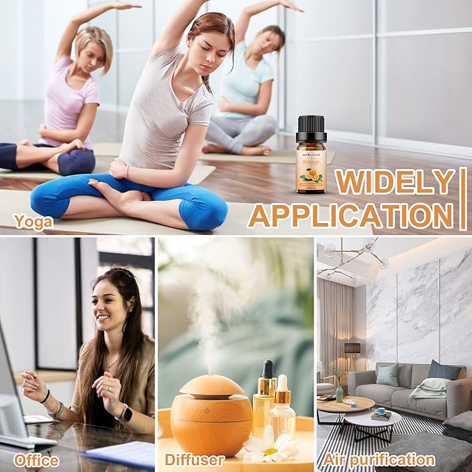 Sedbuwza Orange Essential Oil, Pure Organic Orange Fragrance Oil for Diffuser, Humidifier, Soap, Candle, Perfume Sedbuwza