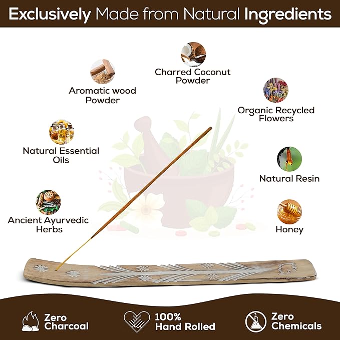 Satya Cinnamon Incense Sticks, Satya Bng (Bangalore) Insenses 15gmx3 Pack with Raajsee Incense Holder Bundle, Satya Nagchampa Natural Incense - Bloomnest