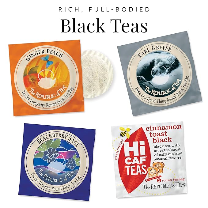 The Republic of Tea – Countertop Tea Display, Assortment of 9 Flavors, 450 Individually Wrapped Tea Bags - Bloomnest