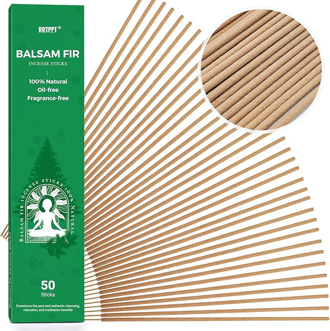 Balsam fir Incense Sticks (50 Sticks), 100% Natural sustainably harvested Balsam fir, Suitable for Yoga, Meditation, Relaxation, and Spiritual Purification - Bloomnest