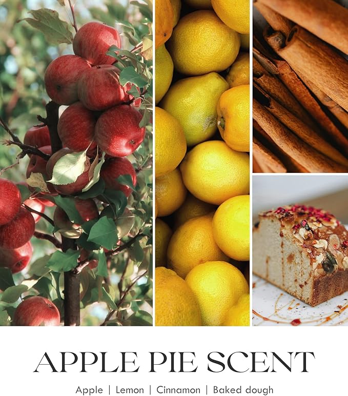 AOOVOO Apple Pie Scented Candles for Women - Aromatherapy Candle with Crystals Inside, 10oz Soy Candles for Home Scented, Birthday Gifts Christmas Candle for Women Mom - Bloomnest