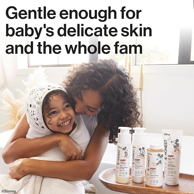 The Honest Company Foaming Bubble Bath Gentle Enough for Baby Dermatologist Tested Tear-Free Hypoallergenic Disney’s Mickey Mouse Comfort Sweet Cream 12 fl oz - Bloomnest