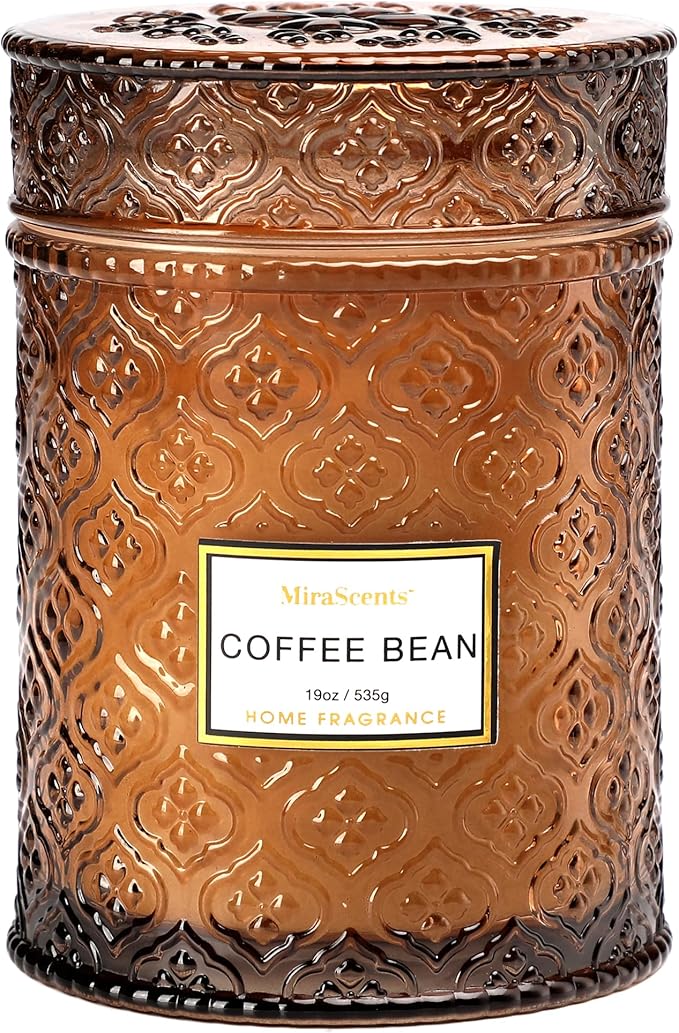 Coffee Scented Candles, Large Natural Soy Candle, 88 Hours Burning Time, Decorative Candles in Glass, Candle Gifts for Women, 19oz - Bloomnest