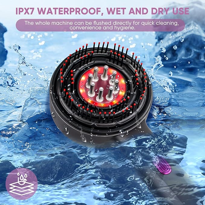3 in 1 Scalp Massager Hair Growth Hair Oil Applicator,Electric Scalp Brush for Home,IPX7 Waterproof Electric Head Massager Bloomnest