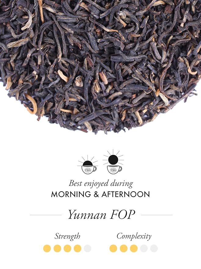 TWG Tea | Yunnan FOP | Black Tea | Earthy Suave Aftertaste | 15 Hand Sewn Cotton Teabags | Gift Set - Bloomnest