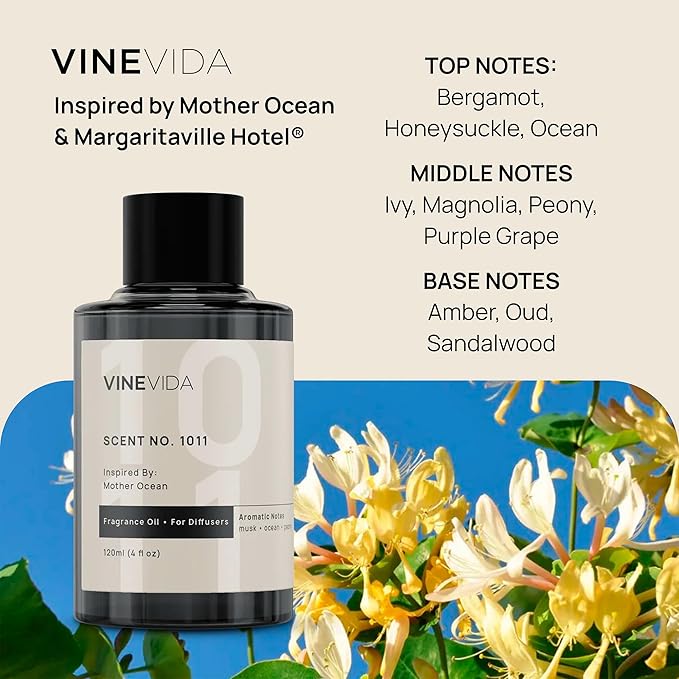 VINEVIDA Hotel Fragrance Collection - 4 Pack Diffuser Oils - Cold Air Diffusers - Scents No. 1005, 1018, 1011, 1004 VINEVIDA