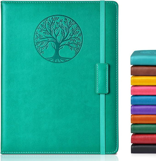 Lined Journal Notebook for Women Men,256 Pages B5 Large Hardcover Leather Journals for Writing,Travel,Business,Work & School,College Ruled Notebooks for Note Taking,Diary Notepad 7.8"×10.2" - Bloomnest