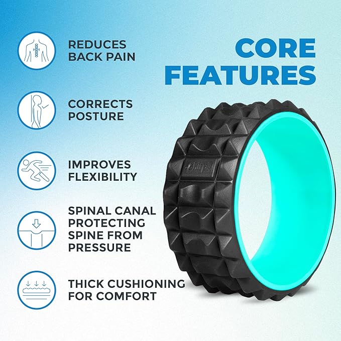 Chirp Wheel XR Acupressure - Back Relief & Muscle Relaxation, Stress Melting, Targeted Trigger Point Release, Comfort Cushioning, High-Density Foam Roller, 500lbs Capacity, 10" Mint - Bloomnest