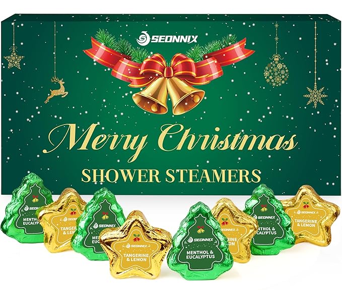 Shower Steamers Aromatherapy - 8 Pack Shower Bombs Christmas Gifts Stocking Stuffers for Women and Men, Stress Relief & Luxury Self Care, Gifts for Women Who Has Everything - Bloomnest