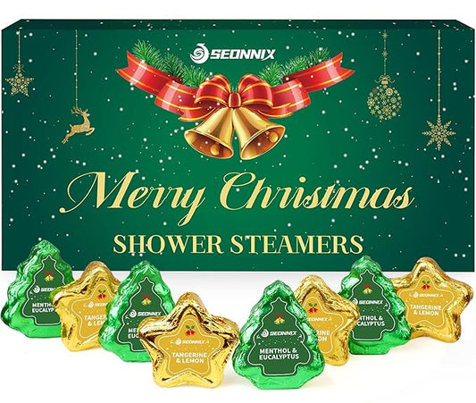 Shower Steamers Aromatherapy - 8 Pack Shower Bombs Christmas Gifts Stocking Stuffers for Women and Men, Stress Relief & Luxury Self Care, Gifts for Women Who Has Everything - Bloomnest