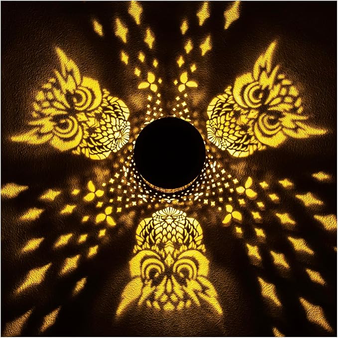 Owl Solar Lanterns Outdoor Waterproof Hanging Solar Lights Owl Gifts for Women Men Metal Decorative LED Owl Lanterns for Garden Decor,Yard,Patio,Lawn,Tabletop,Pathway,Landscape - Bloomnest