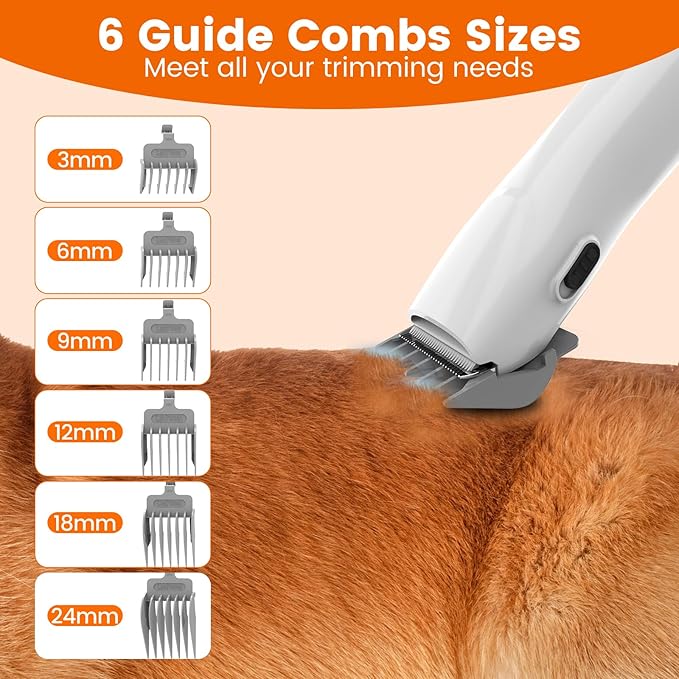 Dog Grooming Vacuum, Dog Grooming Kit with Pet Clippers, 12,000Pa Pet Hair Grooming Vacuum for Dogs, Vacuum Brush for Shedding Grooming, Low Noise Home Cleaning Tool in 1, PG10 Black - Bloomnest