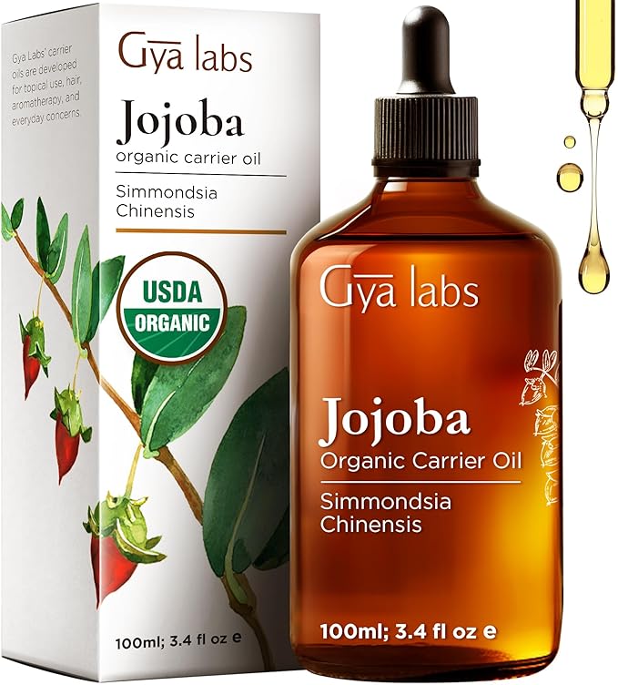 Gya Labs Jojoba Carrier Oil - 3.4 Fl Oz - for Hair, Skin, Face, Scalp & Body Massage - Bloomnest